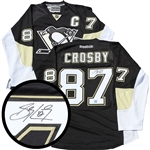 Sidney Crosby Signed Jersey Replica Penguins Black and Vegas Gold Reebok 2015-2016