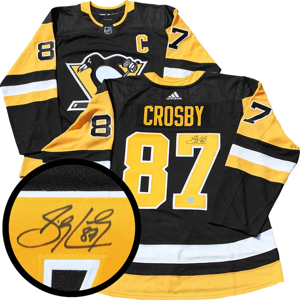Sidney Crosby Signed Jersey Pro Penguins Adidas Black 2017-2018