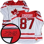 Sidney Crosby Signed Jersey Game Model Team Canada 2010 Olympics White