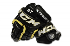 Crosby Game-Used Gloves - CCM Black/Gold (Pair)