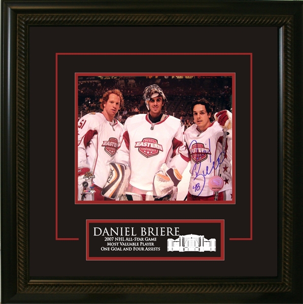 Daniel Briere Signed 16x20" Framed Allstar