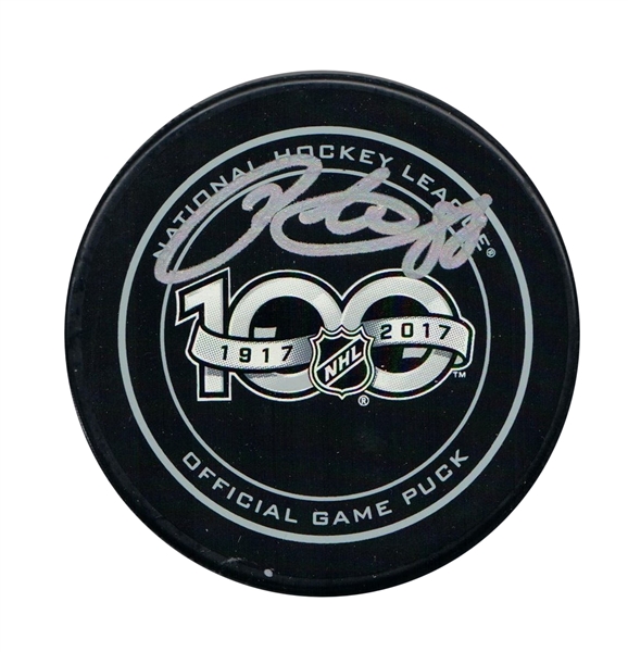 Patrick Kane Signed Puck NHL 100th Anniversary Official Game Puck