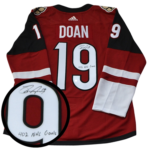 Shane Doan Signed Jersey Coyotes Pro Red Adidas Insc "402 NHL Goals" 