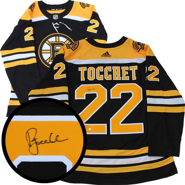 Rick Tocchet Signed Jersey Bruins Pro Black 2017-2019 Adidas
