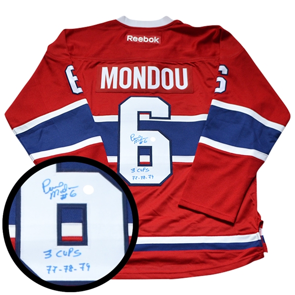 Pierre Mondou Signed Jersey Canadiens Replica Red 2016-2017 Reebok