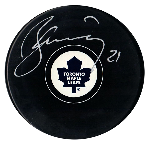 Borje Salming Signed Puck Leafs