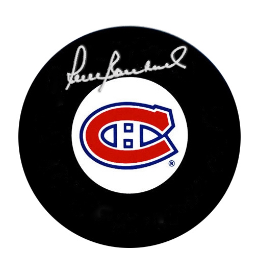 Pierre Bouchard Signed Puck Canadiens