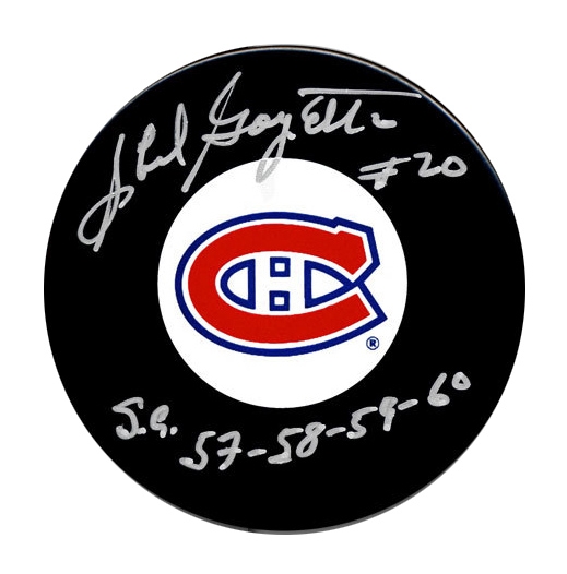 Goyette,P Signed Puck Canadiens