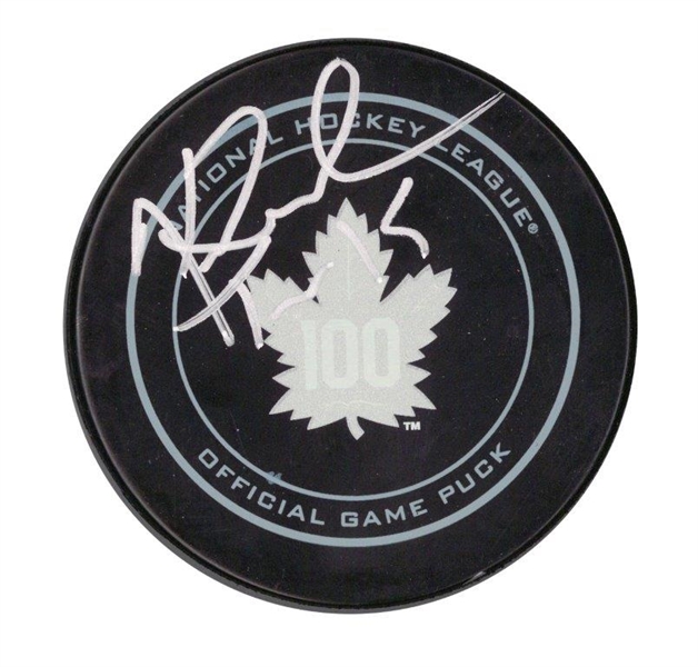 Tomas Kaberle Signed Puck Leafs 100th Anniversary