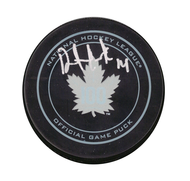 Dave Andreychuk Signed Puck Leafs 100th Anniversary
