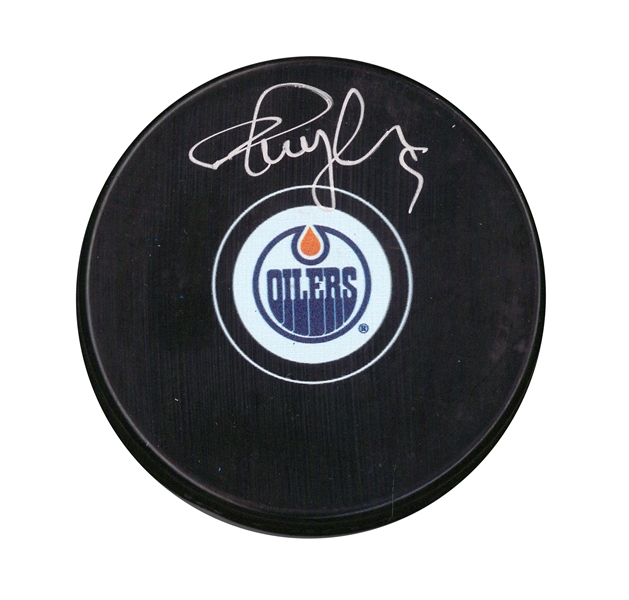 Shane Corson Signed Puck Oilers