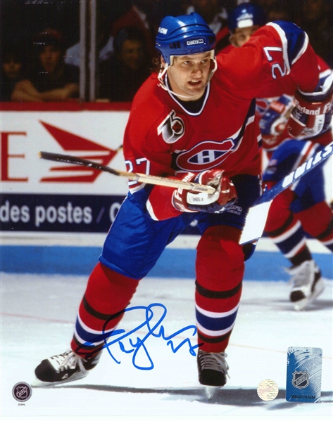 Shane Corson Signed 8x10 Unframed Canadiens Red