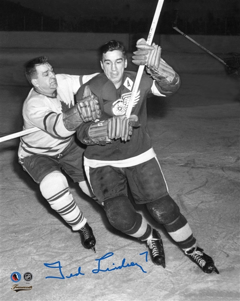 Ted Lindsay Signed 8x10 Unframed Red Wings
