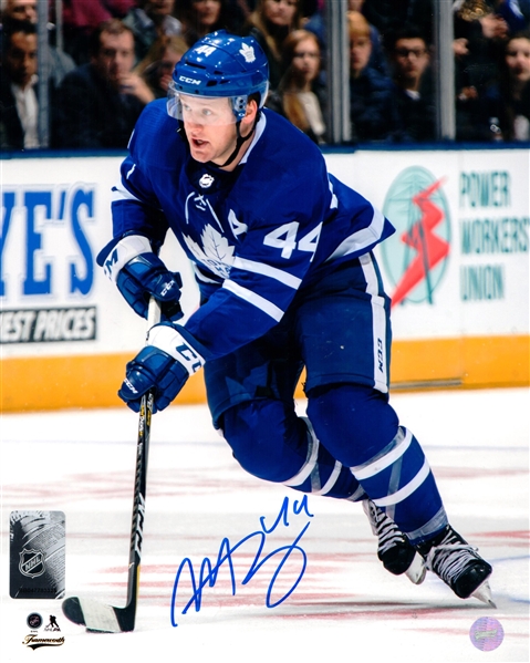 Morgan Riely Signed 8x10 Unframed Leafs Blue On the Rush