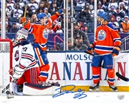 Darnell Nurse Signed 8x10 Unframed Oilers with McDavid Heritage Classic