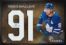 John Tavares Signed Numbers Framed Print Maple Leafs Blue-H