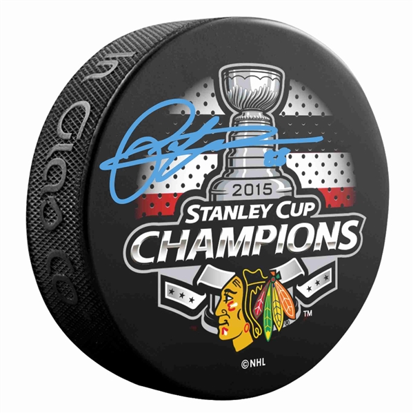 Patrick Kane Signed Puck Chicago Blackhawks 2015 Stanley Cup Champions