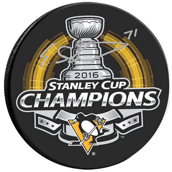 Evgeni Malkin Signed Puck Pittsburgh Penguins 2016 Stanley Cup