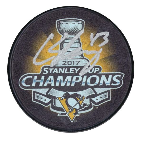 Connor Sheary Signed Puck Pittsburgh Penguins 2017 Stanley Cup Champions