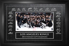 Los Angeles Kings 10x20" Photo / Etched Signatures 2014 Stanley Cup