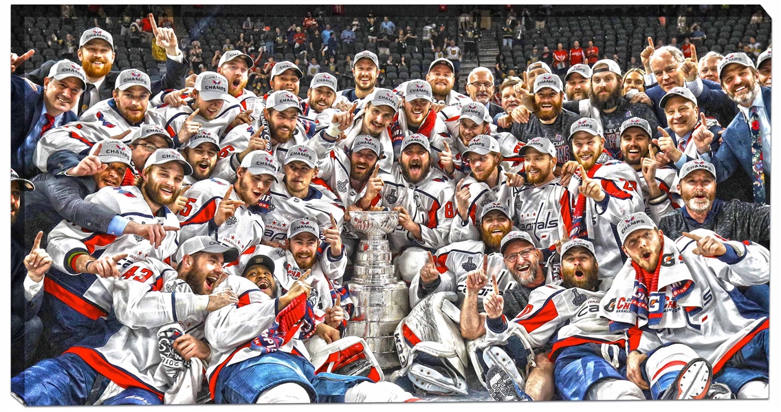 Washington Capitals 14x28" Canvas 2018 Stanley Cup Player Celebration
