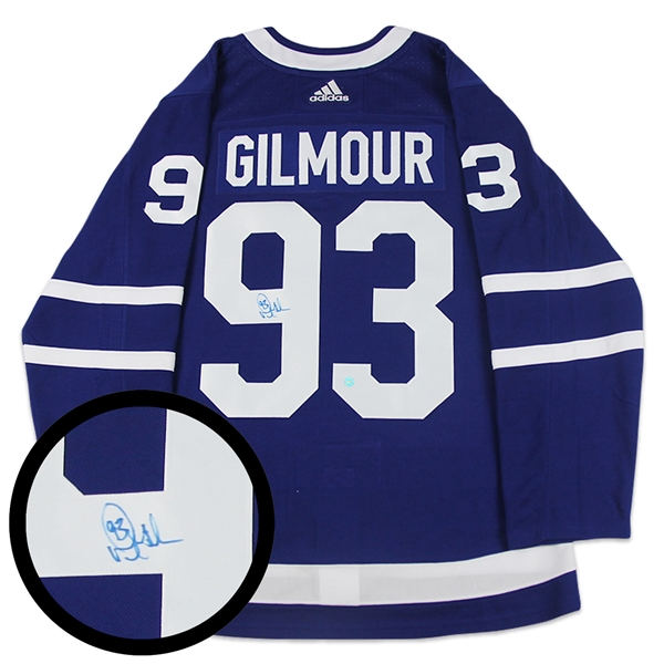 Doug Gilmour, Signed Jersey Leafs Blue Pro Adidas