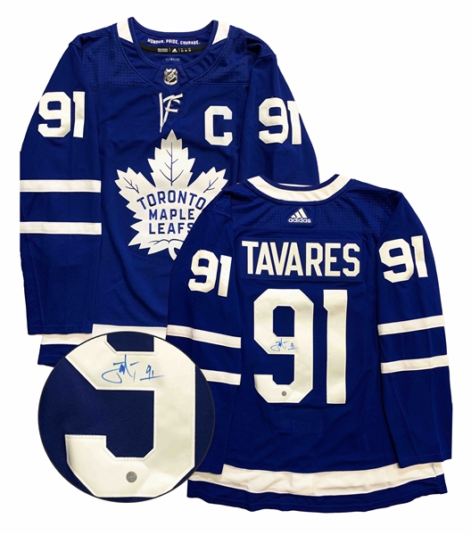 John Tavares, Signed Jersey Toronto Maple Leafs Blue Pro Adidas with "C"