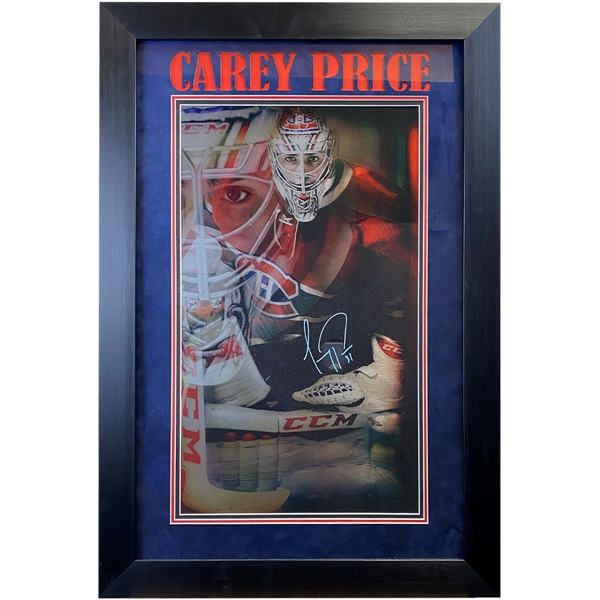 Carey Price signed Montreal Canadiens metal print framed