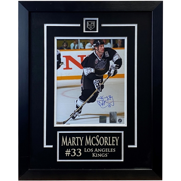 Marty McSorley Signed Los Angeles Kings 8x10 Framed