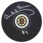 Bobby Orr Signed Puck Bruins Logo