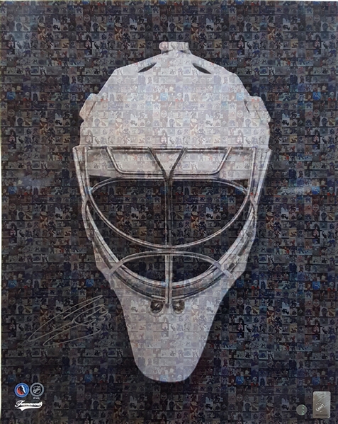 Curtis Joseph, Signed 16x20 Unframed Goalie Mask Mosaic