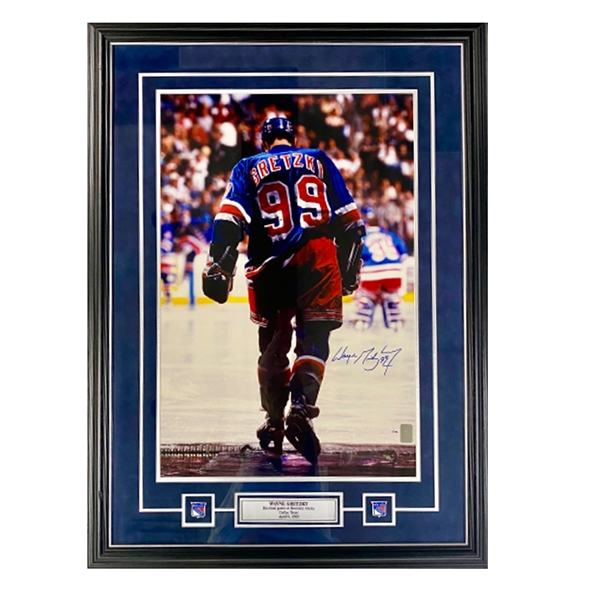 Wayne Gretzky Autographed Framed 16x20” Stepping onto the Ice Photo