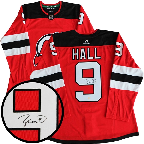 Taylor Hall, Signed Jersey Devils Red Pro Adidas 2017-2020