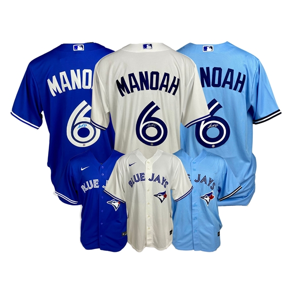 Alek Manoah Signed Toronto Blue Jays Nike Replica Jersey Bundle