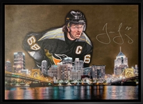 Jaromir Jagr Signed Framed 20x29 Pittsburgh Penguins Skyline Canvas Limited Edition (Limited Edition of 68)