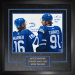 John Tavares and Mitch Marner Toronto Maple Leafs Signed Framed 11x14 Backview Photo with "Leafs Debut" inscribed and dated