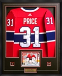 Carey Price Signed Jersey Framed Canadiens Red Adidas with 8x10-H 