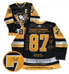 Sidney Crosby Signed Milestone Jersey 1000 Games Penguins Adidas (Limited Edition of 87)