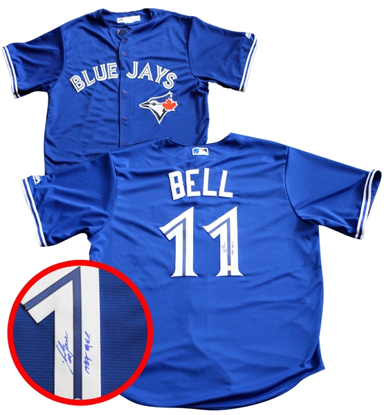 George Bell - Signed Toronto Blue Jays Blue Jersey 