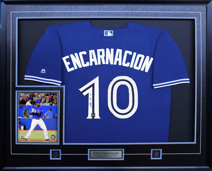 Edwin Encarnacion - Signed & Jersey Toronto Blue Jays Blue Jersey 