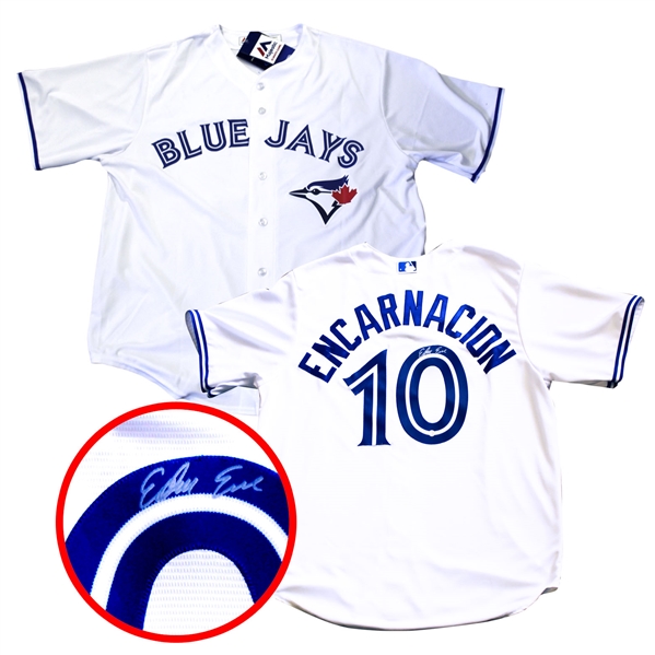 Edwin Encarnacion - Signed Toronto Blue Jays White Jersey 