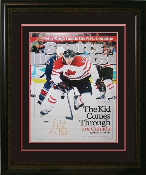 Sidney Crosby - Signed & Framed 16x20 Etched Mat Team Canada 2010 Sports Illustrated Cover