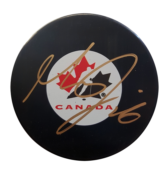 Max Domi - Signed Team Canada Autograph Series Puck