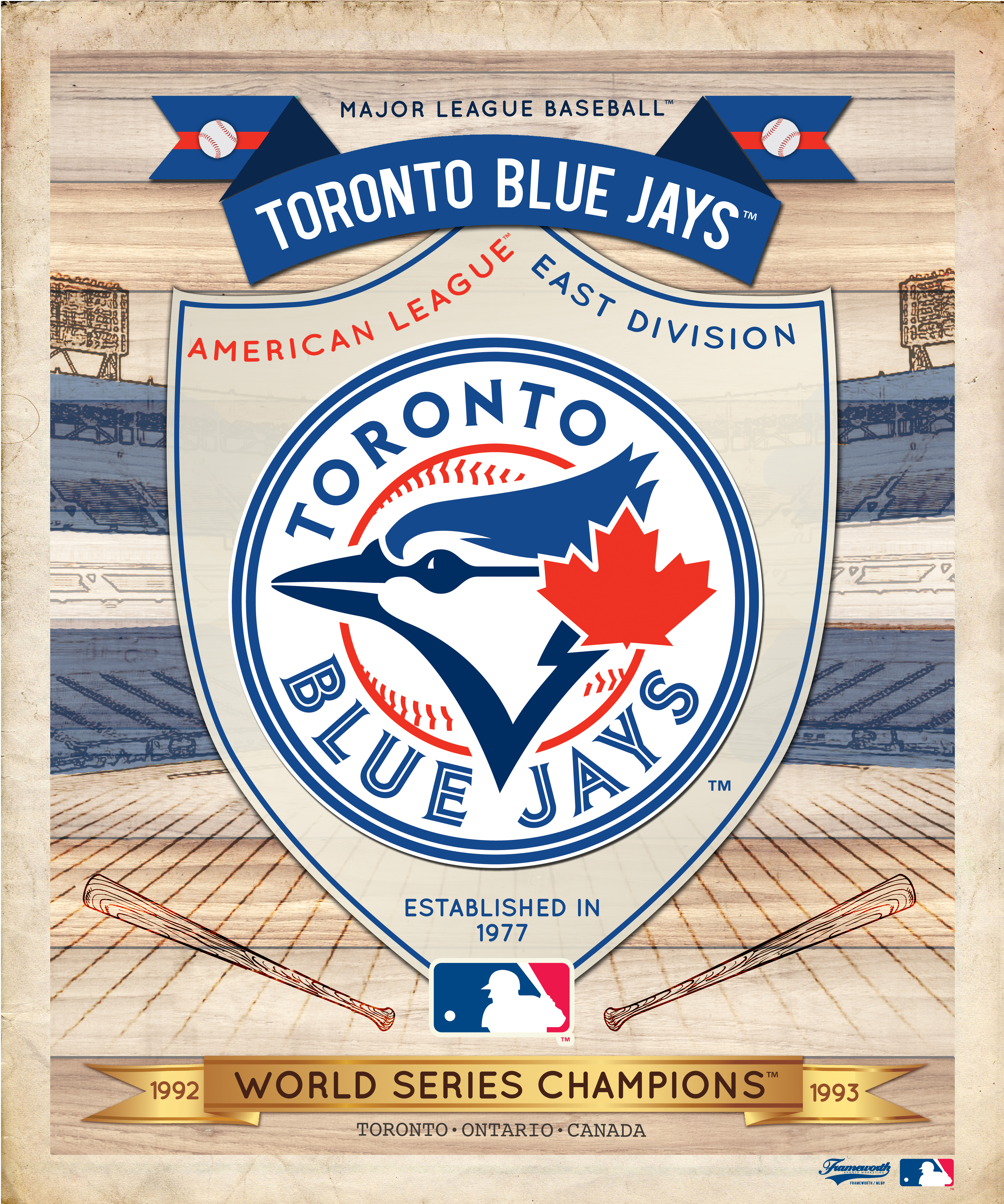 Vintage Toronto Blue Jays 1992 1993 World Series Champions