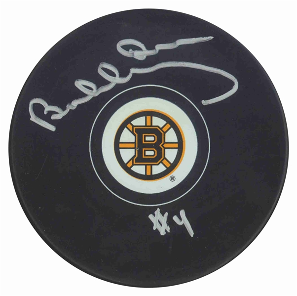 Bobby Orr - Signed Puck Boston Bruins Logo