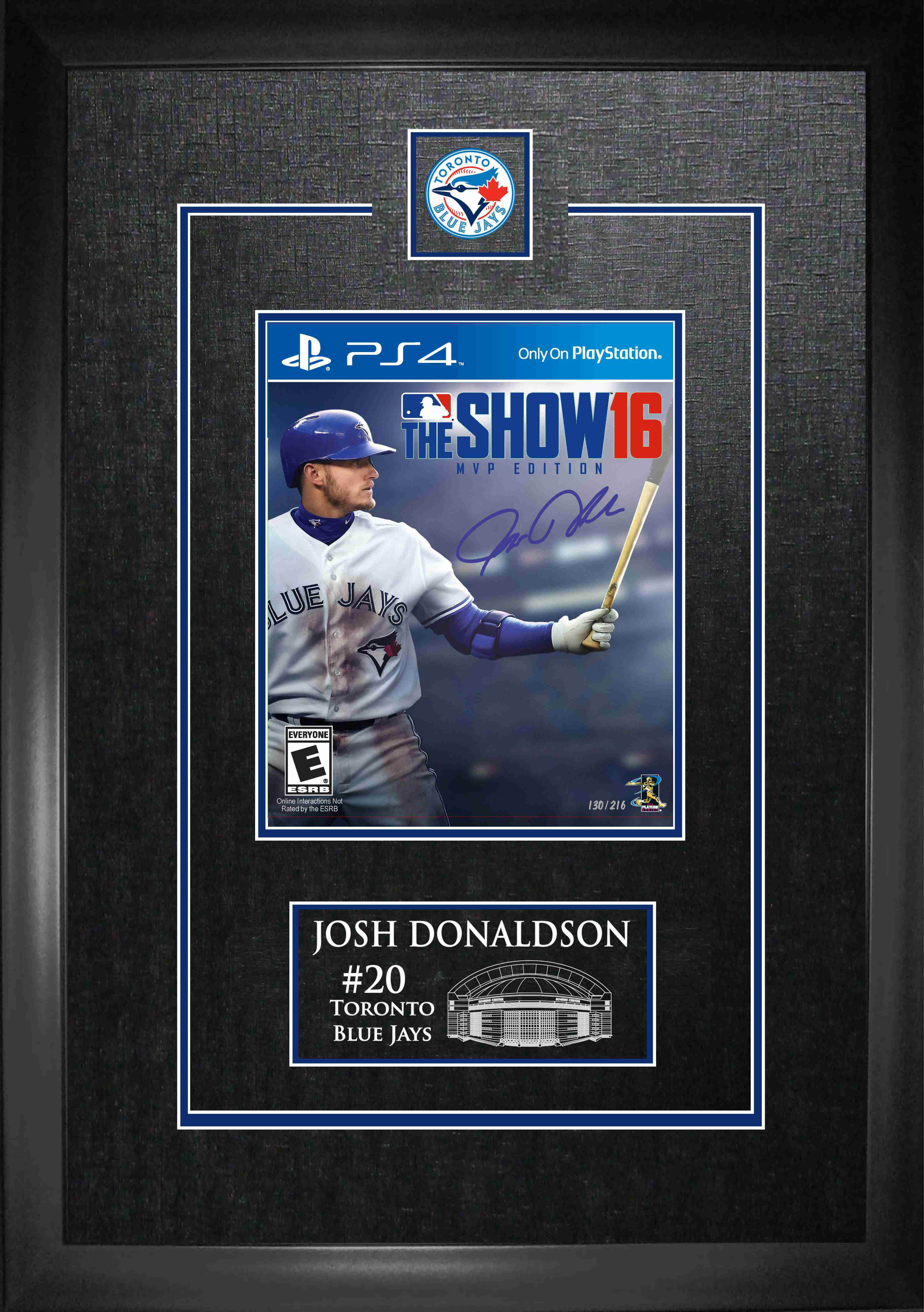 Josh Donaldson Toronto Blue Jays Signed Jersey Baseball Collector Frame