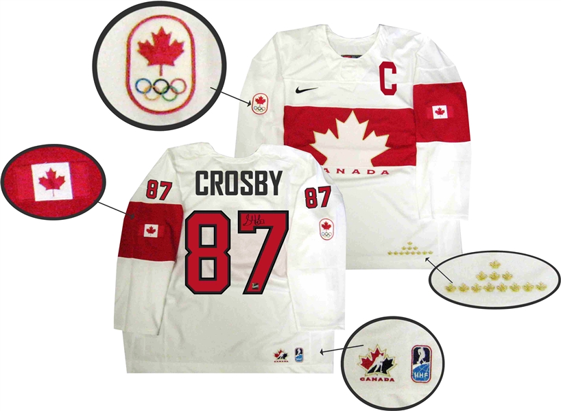 Sidney Crosby - Signed Team Canada White 2014 Olympics Jersey