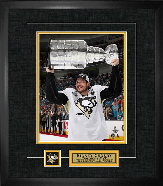Sidney Crosby Photo And Logo Frame Penguins 2016 Stanley Cup