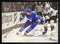 John Tavares Signed 20x29" Canvas Framed Toronto Maple Leafs Spotlight vs Vegas