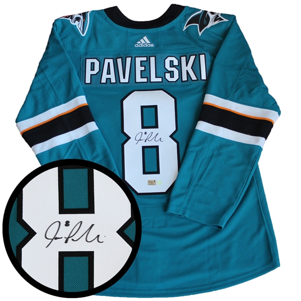Joe Pavelski Signed Jersey Sharks Pro Teal 2017-2019 Adidas